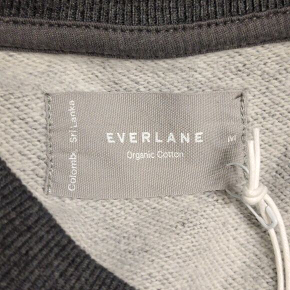 Everlane The Track Crewneck Sweatshirt Heather Gray French Terry Standard M New - Picture 5 of 11